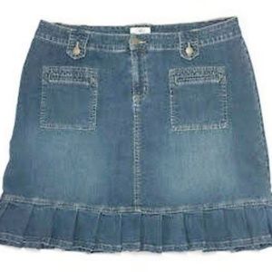 Cato Denim Ruffle Hem Skirt